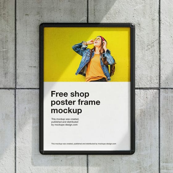 Free Street Poster Frame Mockup PSD