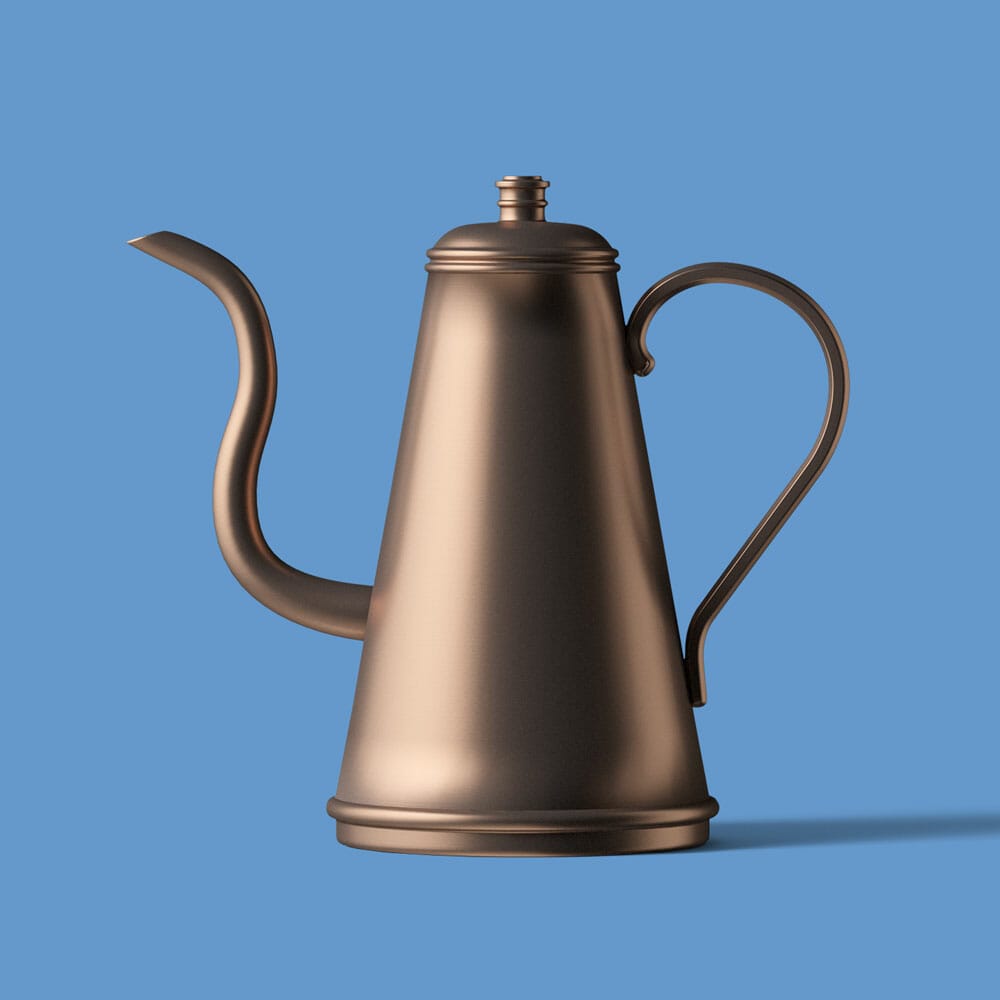 Free Teapot Front View Mockup PSD