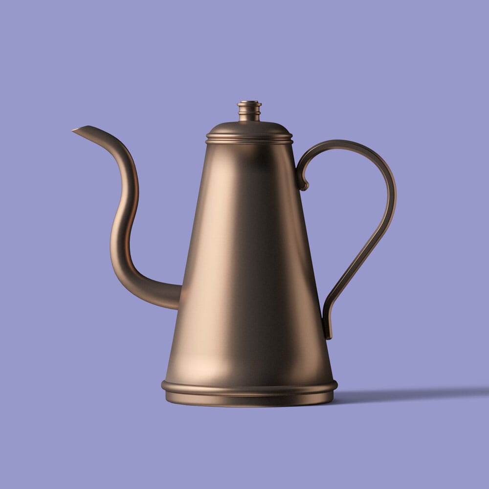 Free Teapot Front View Mockup PSD