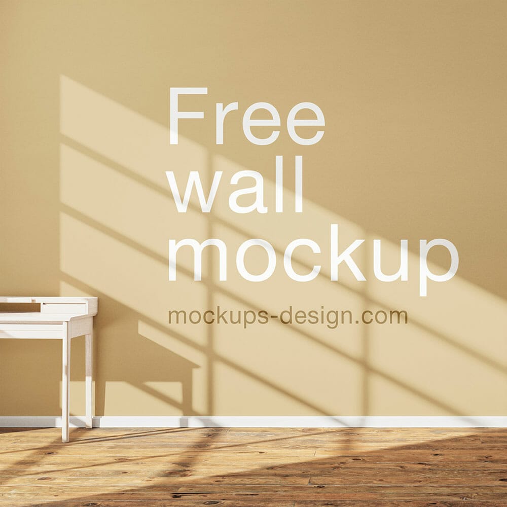 Free Wall Room Mockup PSD