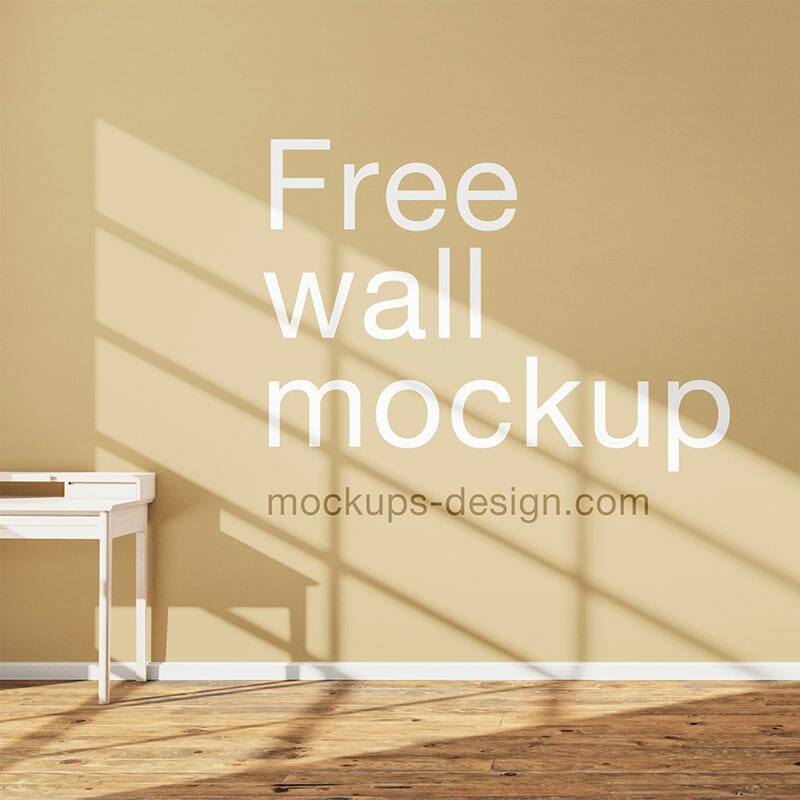 Free Wall Room Mockup PSD