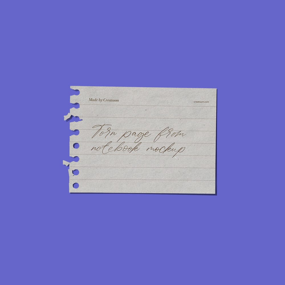 Front View Free Paper Mockup PSD