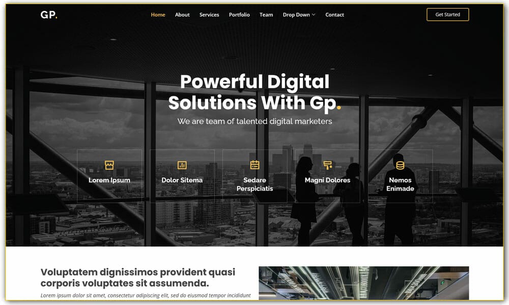 Gp - Free Multipurpose HTML Bootstrap Template
