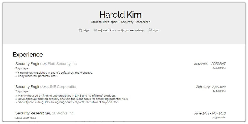 HTML Resume Template
