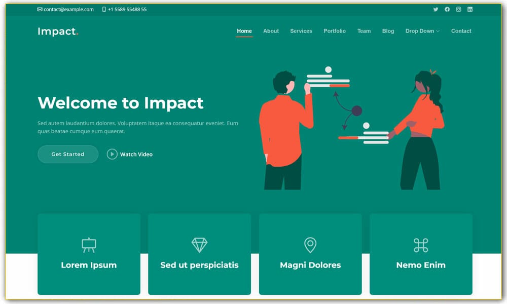 Impact - Bootstrap Business Website Template