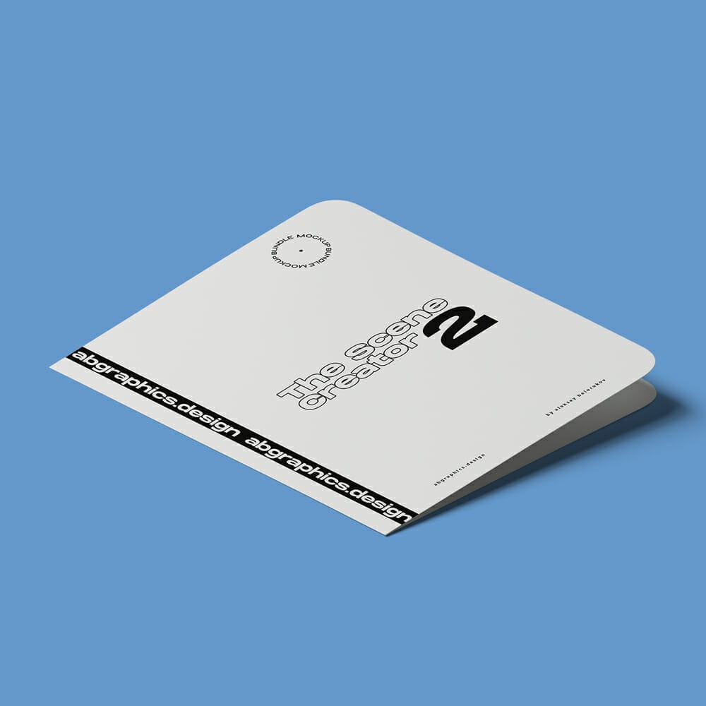 Isometric Free Closed Magazine Mockup PSD