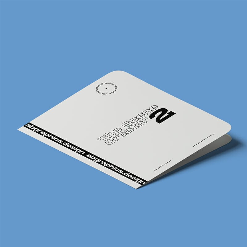 Isometric Free Closed Magazine Mockup PSD