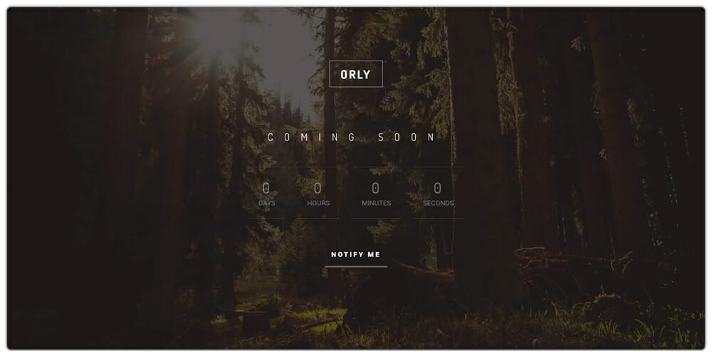 Orly Coming Soon HTML Template