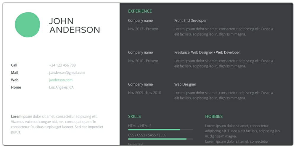 Responsive Resume Template