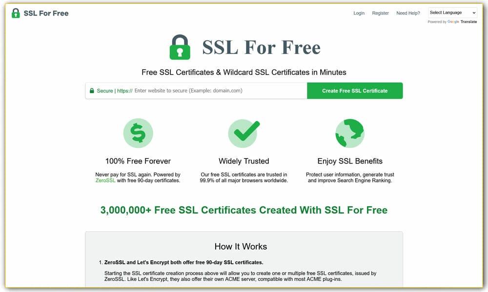 SSL For Free