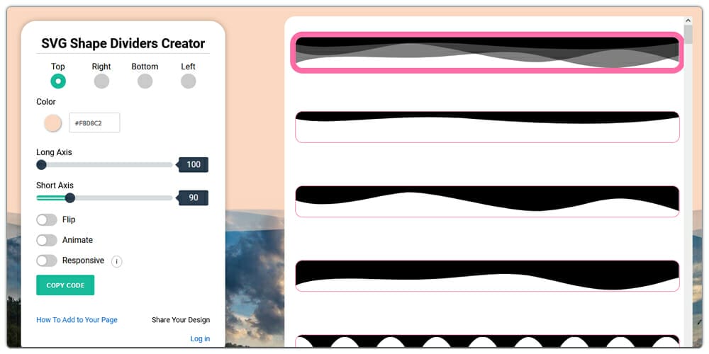 SVG Shape Dividers Creator