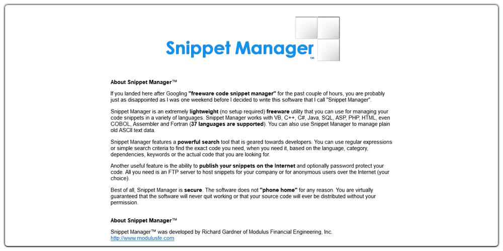 Snippet Manager