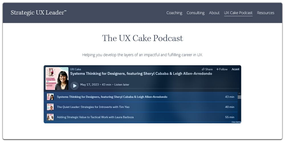 The UX Cake Podcast