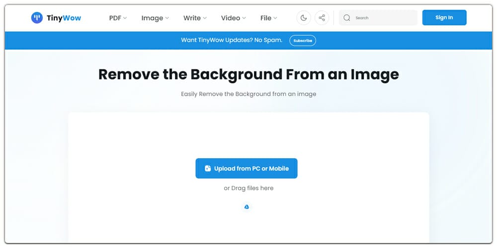 Tinywow Image Background Removal Tool