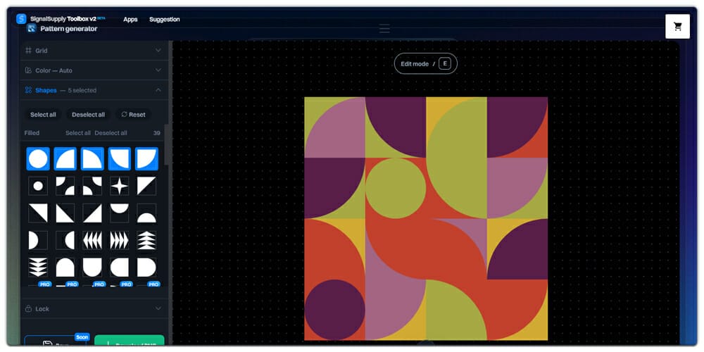 Toolbox Pattern Generator