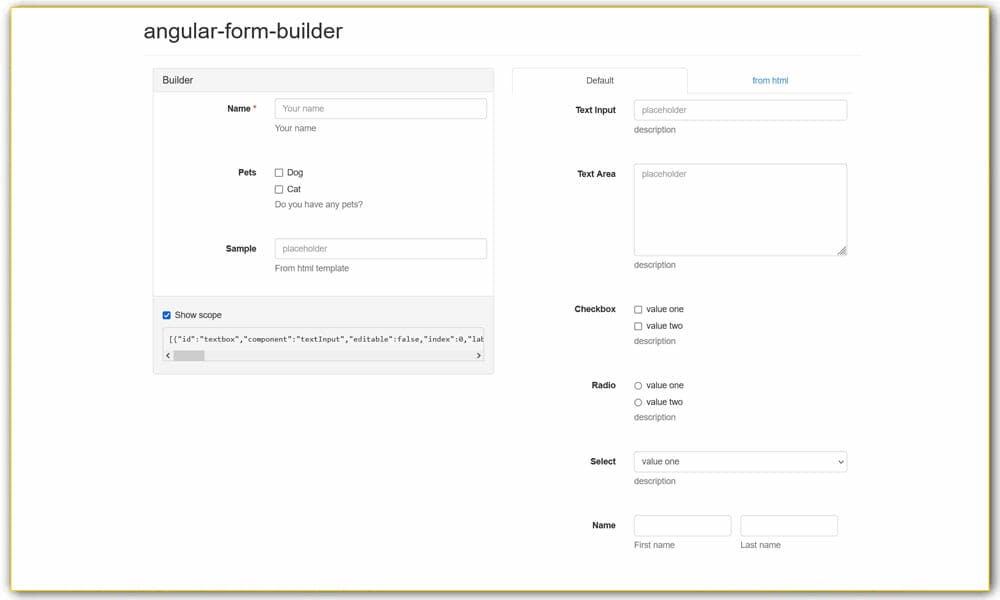 Angular Form Builder