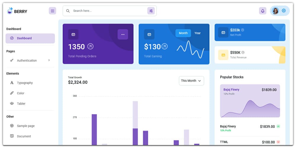Berry Bootstrap 5 Admin Templat