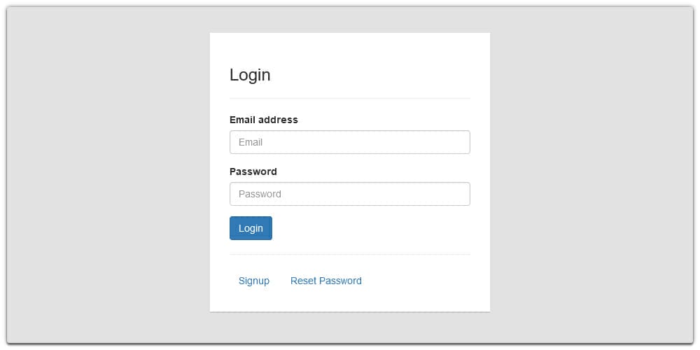Bootstrap 3 Centered Login Form