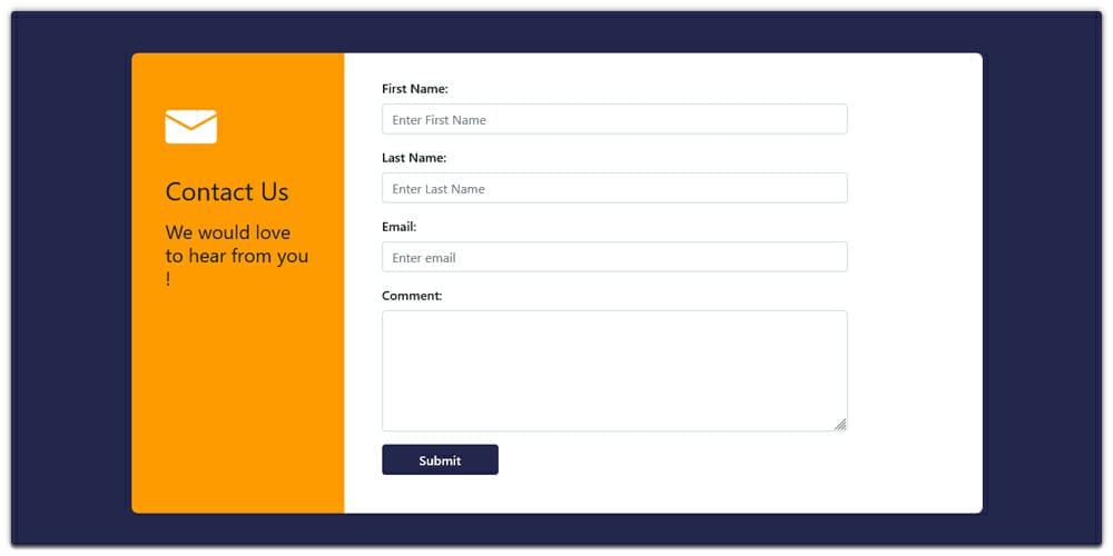 Bootstrap 4 Contact Form