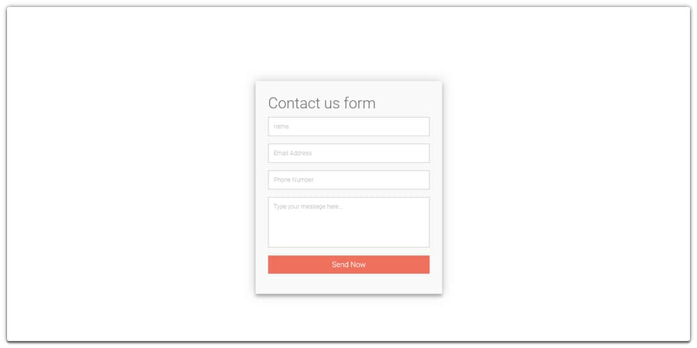 Bootstrap 4 Contact us Form