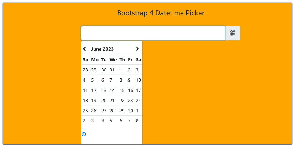 Bootstrap 4 Datatime Picker
