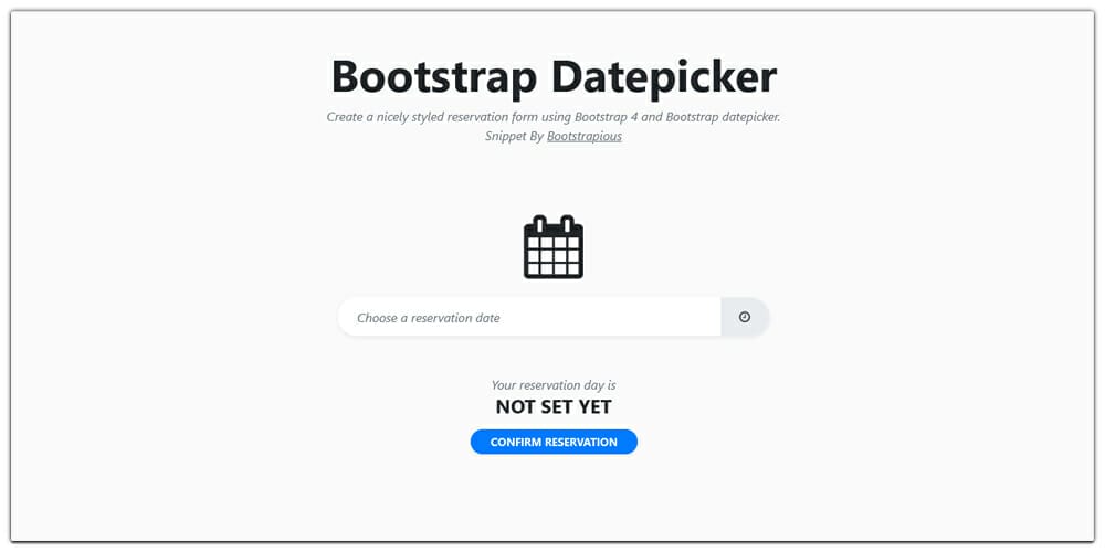 Bootstrap 4 Datepicker
