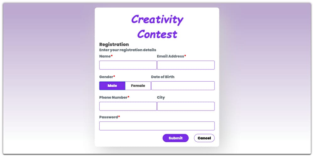 Free Bootstrap Form Templates 2