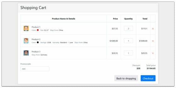 Free Bootstrap Shopping Cart Templates » CSS Author