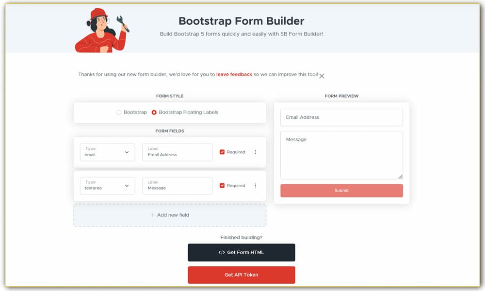 Bootstrap 5 Form Builder