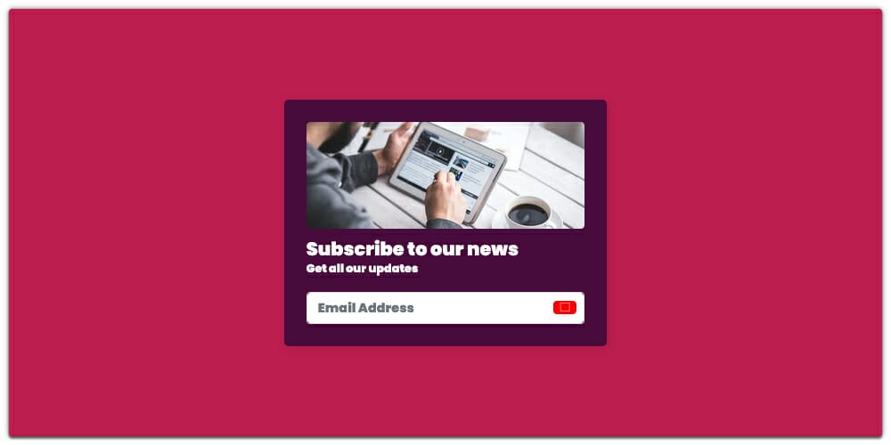 Bootstrap 5 Simple Subscription Form