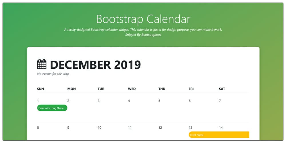 Bootstrap Calendar