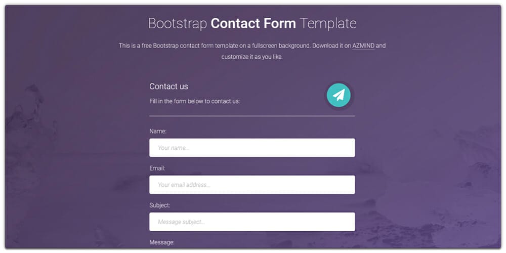 Bootstrap Contact Form Template