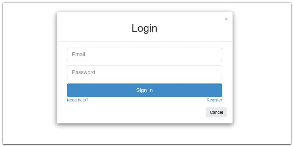 Bootstrap Login Form