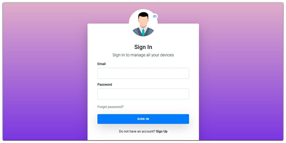 Bootstrap Login Form with User Image