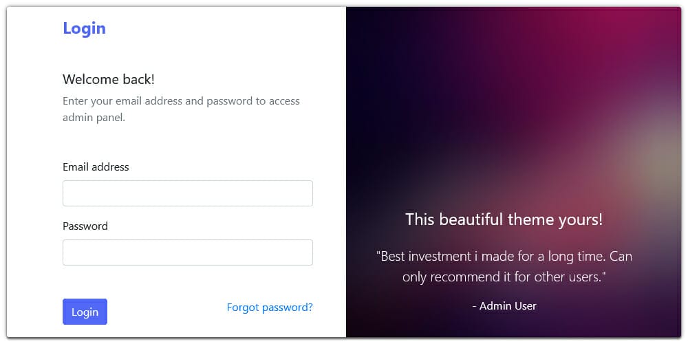 Bootstrap Login with Overlay Image
