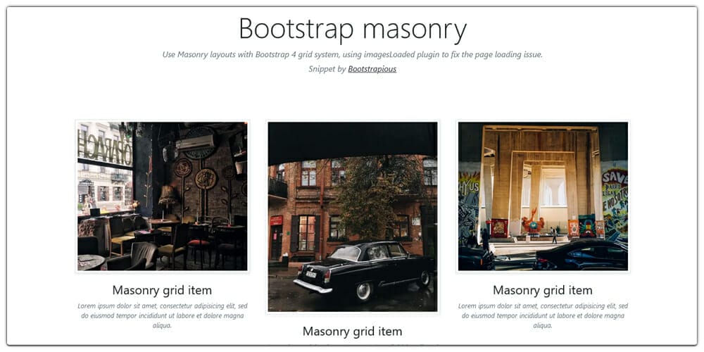 Bootstrap Masonry