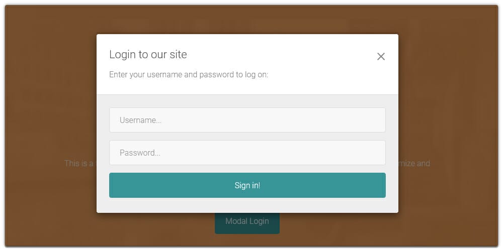 Bootstrap Modal Login Forms