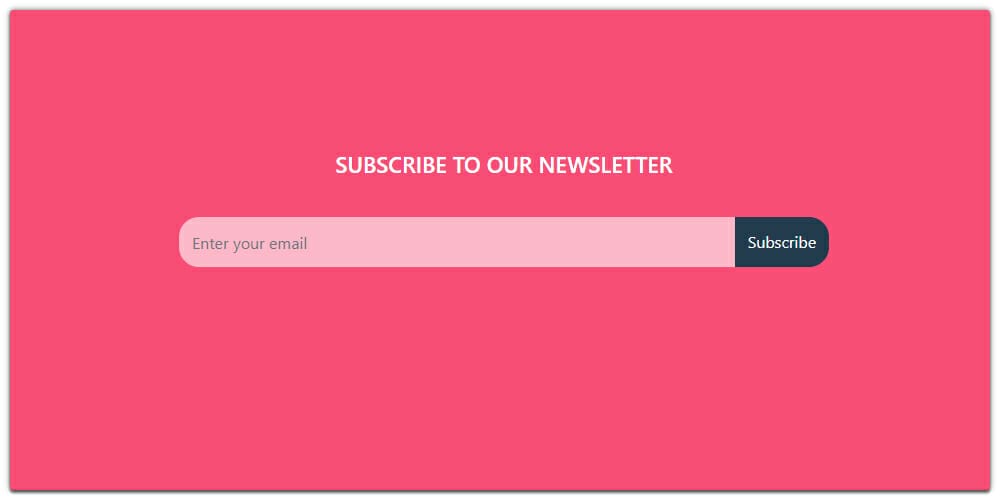 Bootstrap Newsletter Subscription Form