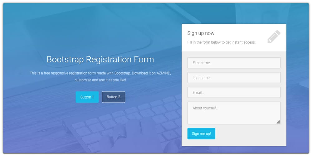 Bootstrap Registration Form