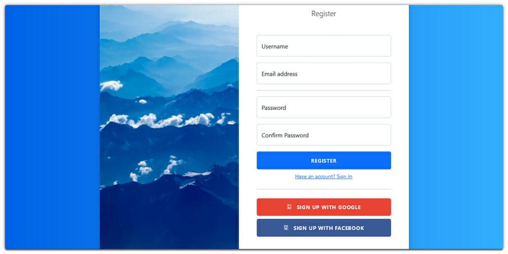 Bootstrap Registration Page with Floating Labels