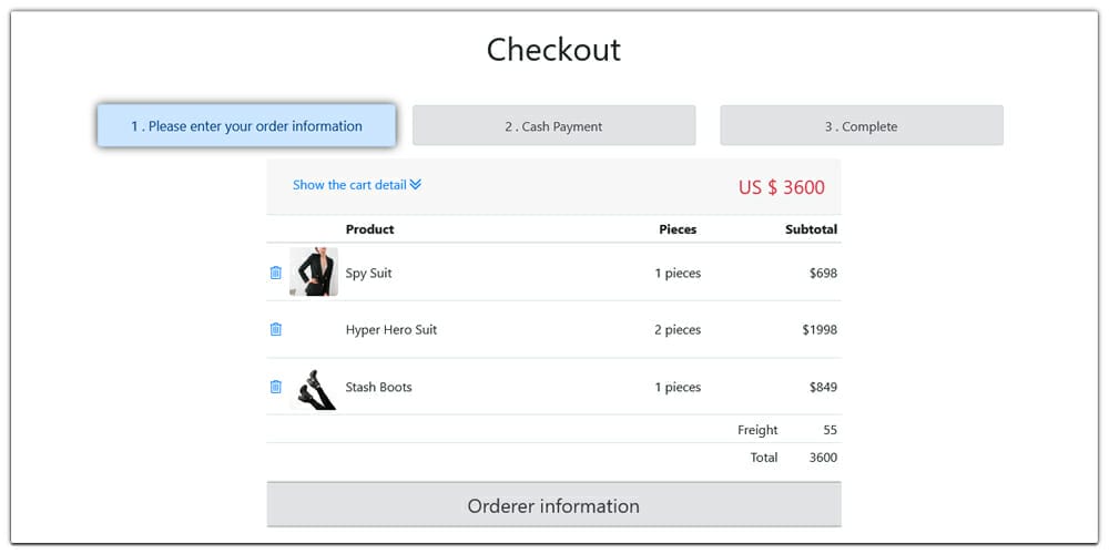 Bootstrap Shopping Cart Demo