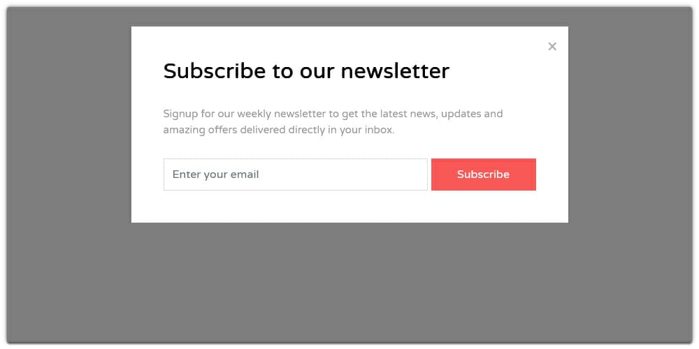 Bootstrap Simple Subscribe Newsletter