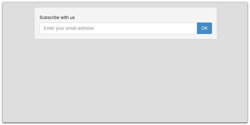 Bootstrap Subscription Form