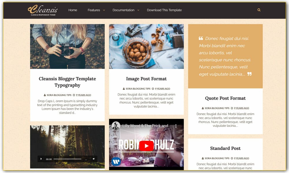 Cleansis Responsive Blogger Template
