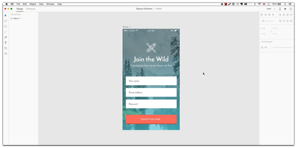 Design a Mobile Signup Screen