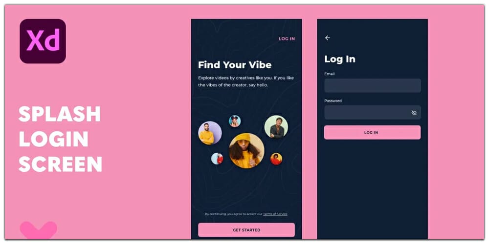 Design and Prototype Splash Login Screen in Adobe XD