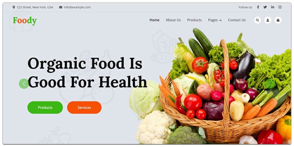 Foody Organic Food Web Template