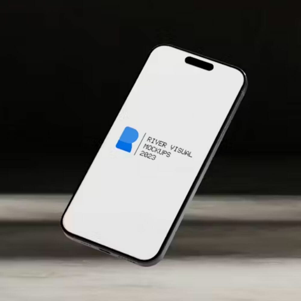 Free Beton iPhone 15 Pro Animated Mockup PSD