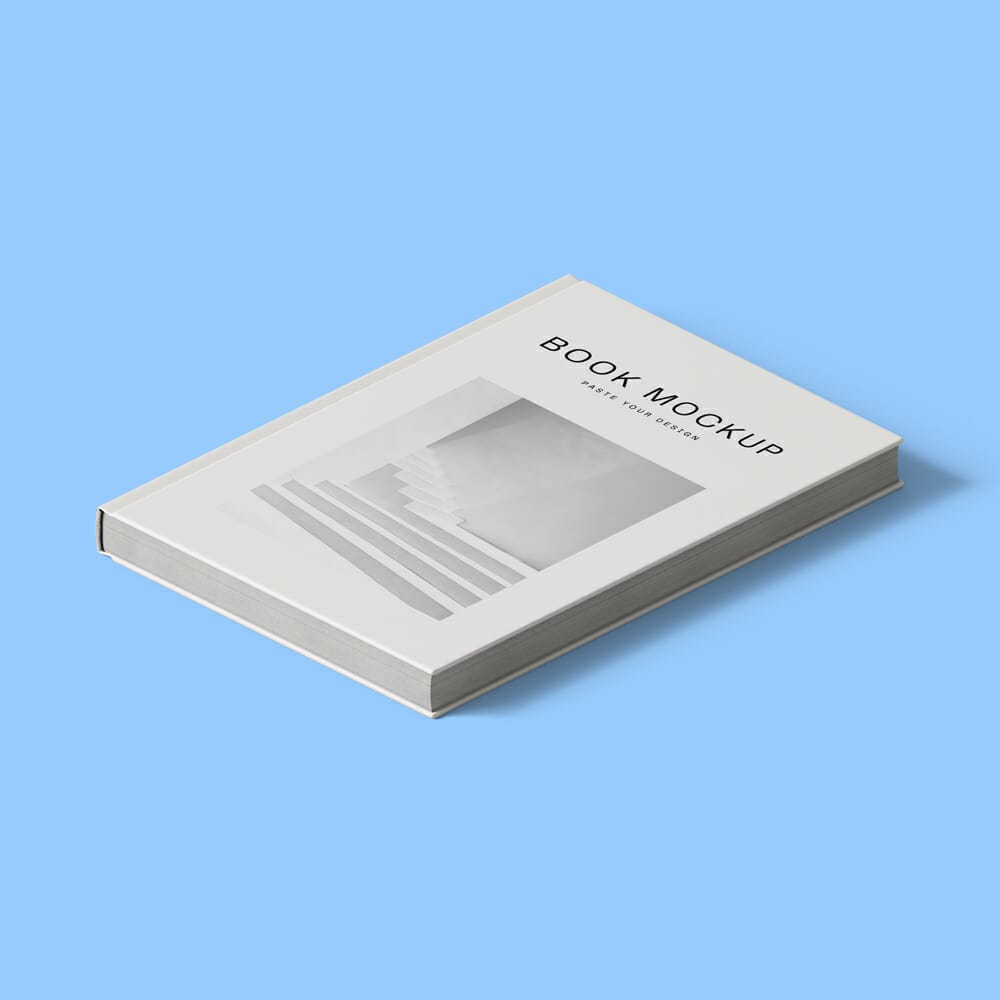 Free Book Mockup Isometric PSD