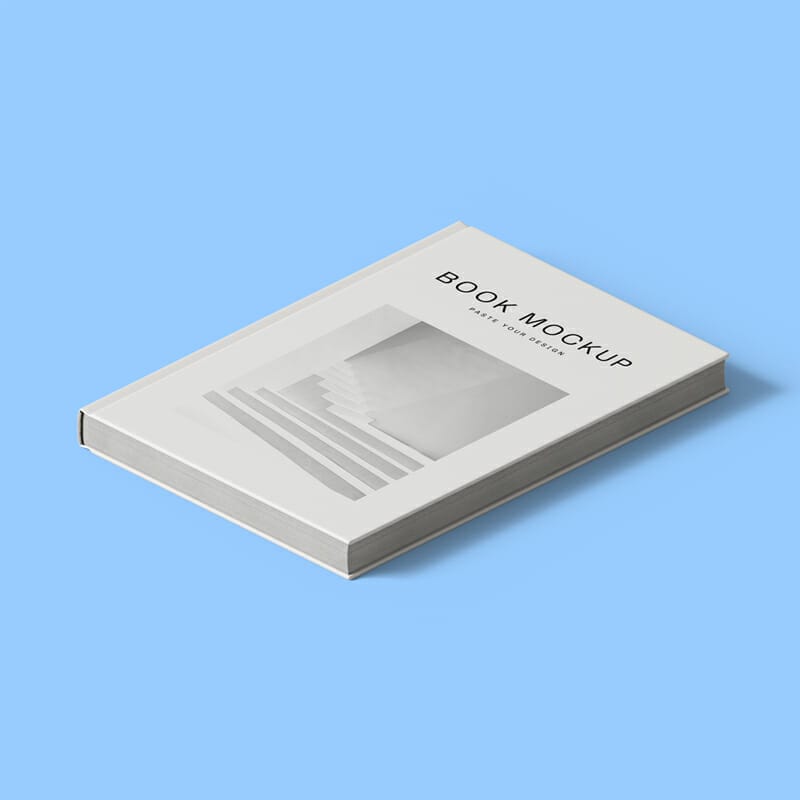 Free Book Mockup Isometric PSD